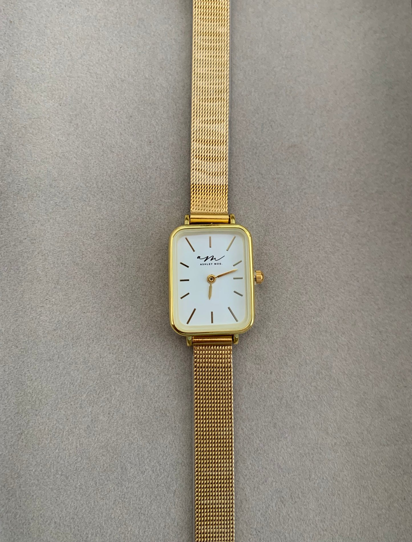 Lumina Watch - White on Gold