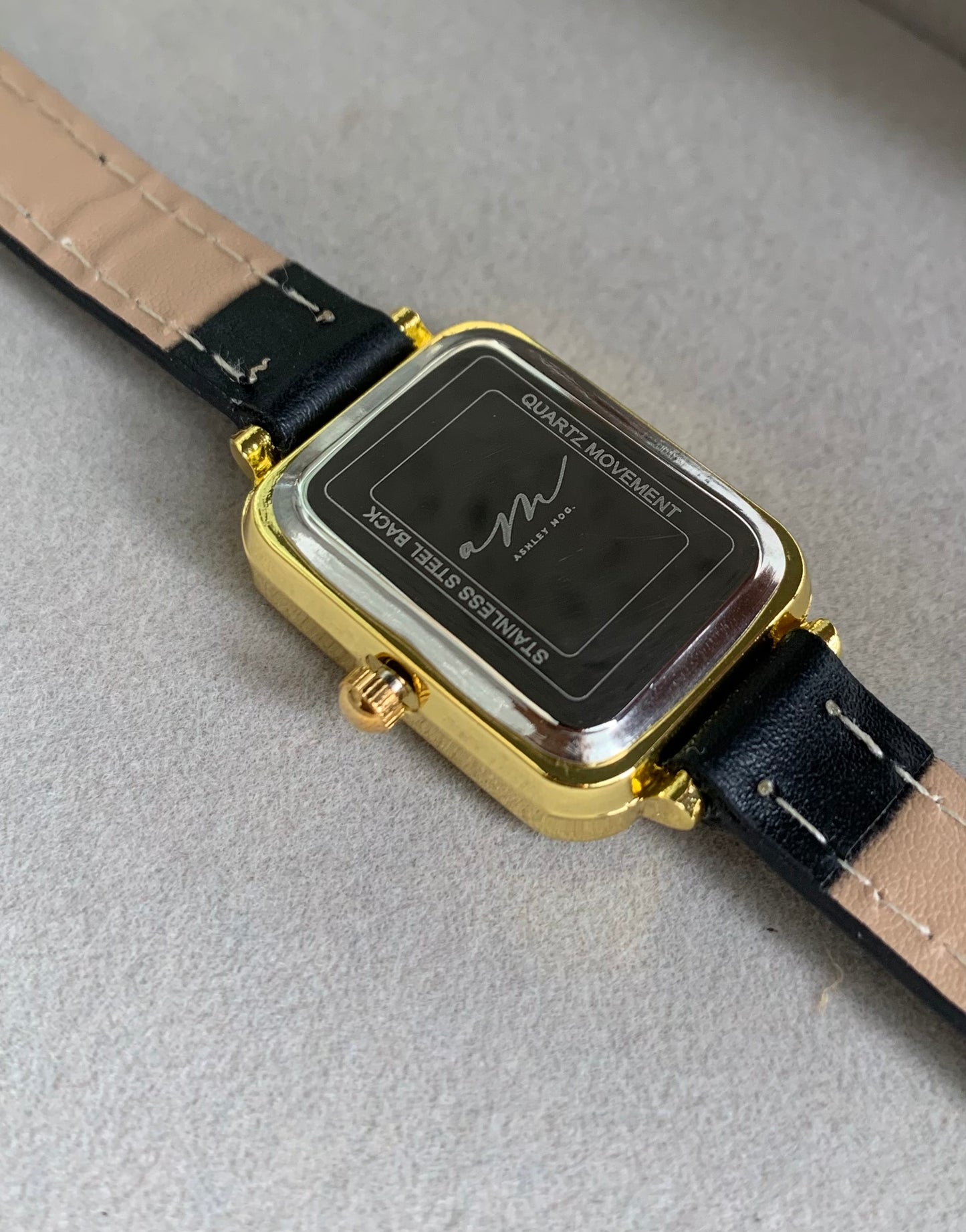 Lumina Black Leather Watch